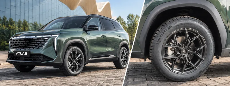 Geely Atlas 2025: установка шин 235/55 R19 вместо заводских 235/50 R19