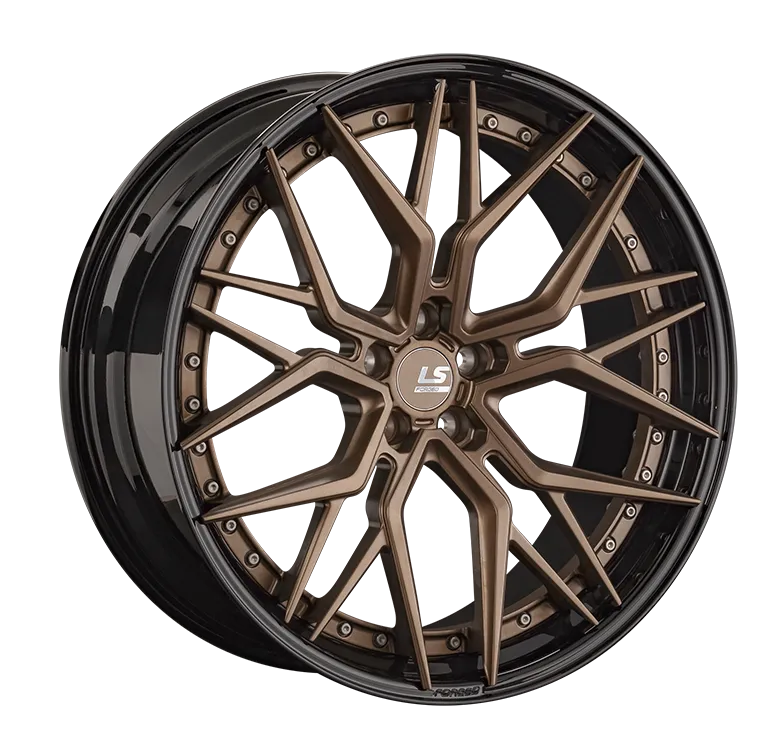 LS Forged LS FG35 Кованый 10x22 5x112 ET18 DIA66.6 Черный Обод С Бронзовой Центральной Частью